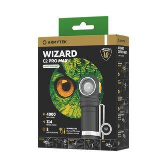 ArmyTek Wizard C2 Pro Max Magnet White LED ručna svjetiljka s magnetskim držačem napajanje iz akumulatora 3720 lm 1440