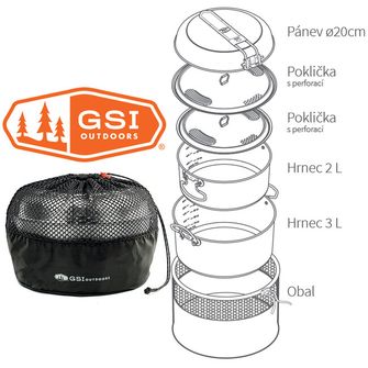 GSI Outdoors Set posuđa za kampiranje Glacier 2+3 l