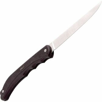 Eka Duo Black ribarski i kuhinjski nož 13 cm, crni, guma, korice