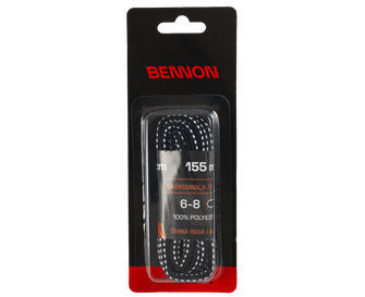 BENNON vezice za cipele Laces Black-Grey Box 155 cm