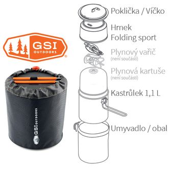 GSI Outdoors Kompaktni set posuđa za jednu osobu Halulite Soloist 1.1 l