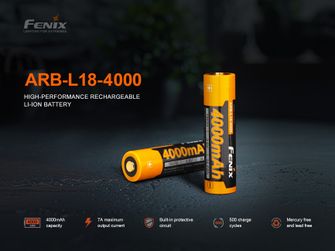 Fenix Punjiva baterija Fenix 18650 4000 mAh (Li-Ion)