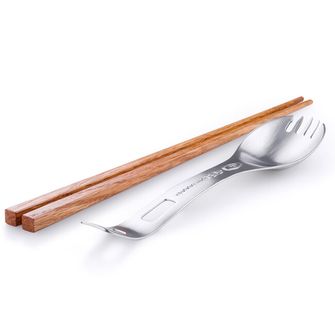 GSI Outdoors Nehrđajući spork s drvenim štapićima Glacier