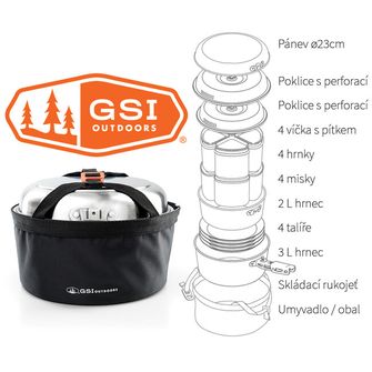 GSI Outdoors Set posuđa za kampiranje Glacier 2+3 l