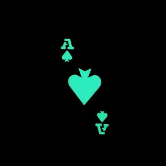 WARAGOD Zakrpa Poker Cards Ace of Spades, crna