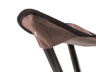 BasicNature Putni stolac s trostrukim postoljem od čelika smeđe boje.