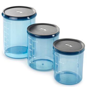 GSI Outdoors Set plastičnih posuda za hranu Infinity Storage Set, prozirno plava