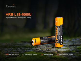 Fenix Punjiva USB-C baterija Fenix 18650 4000 mAh (Li-Ion)