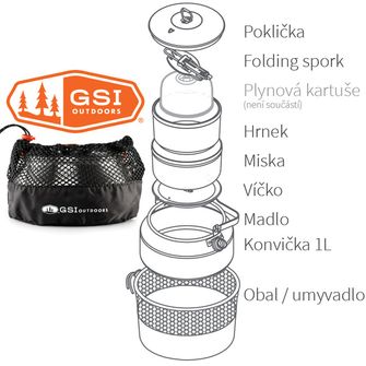 GSI Outdoors Set za kuhanje za jednu osobu Glacier Ketalist 1 l