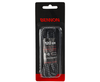 BENNON vezice za cipele Laces Black-Grey Box 120 cm