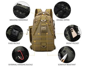 DRAGOWA TACTICAL Jednoremenski ruksak Charlie 20 L, khaki