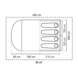 Coleman Šator Oak Canyon BlackOut za 4 osobe