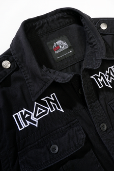 Brandit Iron Maiden Vintage košulja s dugim rukavima Eddy, crna
