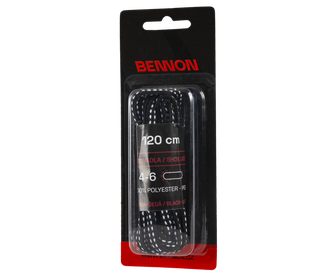 BENNON vezice za cipele Laces Black-Grey Box 120 cm