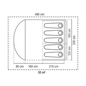 Coleman Šator Rocky Mountain Plus BlackOut za 5 osoba