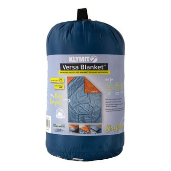 Klymit putni pokrivač Versa Blanket™, plavo-narančasta