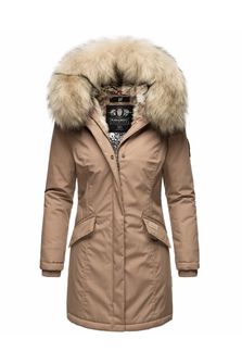 Navahoo Cristal ženska zimska jakna s kapuljačom i krznom, antracit
