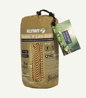 Klymit Static V Lite ECO mat, svijetlo zlatna