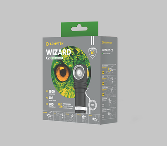 ArmyTek Wizard C2 Magnet White LED čeona lampa s magnetskim držačem napajanje iz akumulatora 1200 lm 4800 h 64 g