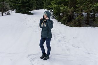 HUSKY ženska podstavljena zimska jakna Norel L, deblj tamnocrvena