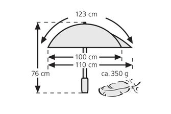 EuroSchirm Swing ruksak Kišobran za ruksak Rain Shield crni