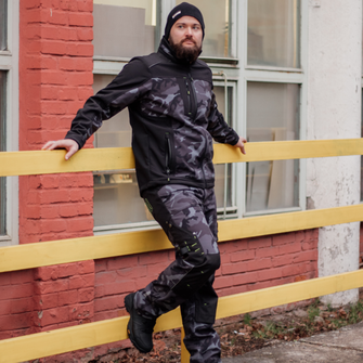 BENNON softshell hlače CAMOS, crna/siva