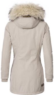 Navahoo Cristal ženska zimska jakna s kapuljačom i krznom, bež boje