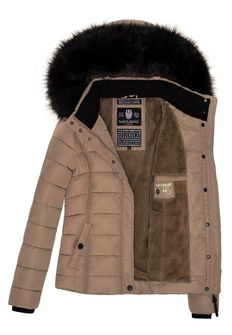 Navahoo Miamor ženska zimska jakna s kapuljačom, taupe grey