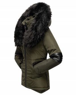 Navahoo NIRVANA Ženska zimska jakna s kapuljačom, maslinasta