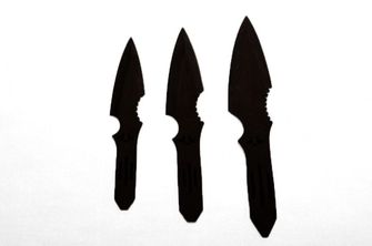 Bacanje noževa heavy, 27cm, 21cm, 16cm, 3 komada, crne