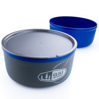 GSI Outdoors Set zdjelice i šalice izolirane neoprenom 591 ml, plava