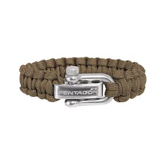 Pentagon narukvica paracord coyote metalna kopča